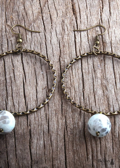 Pendientes bohemios, pendientes colgantes RH, bucle