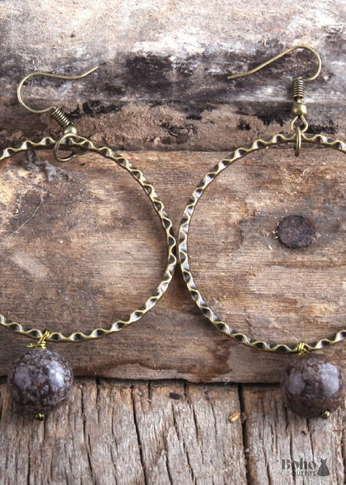 Pendientes bohemios, pendientes colgantes RH, bucle