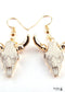 Pendientes bohemios, pendientes colgantes RH, cuerno blanco