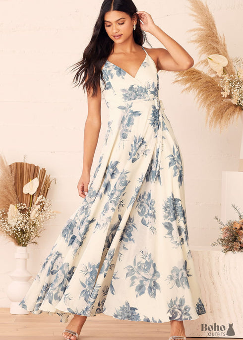 Boho Floral Wrap Summer Dress Nyra