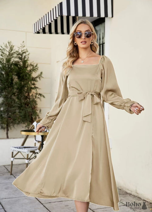 Boho French Elegant Casual Spring Summer Dress Olivia