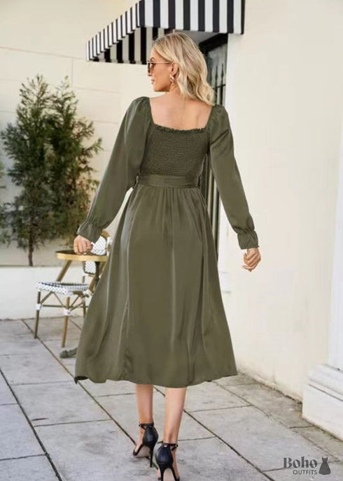 Boho French Elegant Casual Spring Summer Dress Olivia
