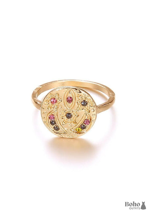 Anillo de oro bohemio Jordan