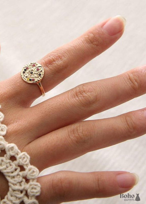 Anillo de oro bohemio Jordan