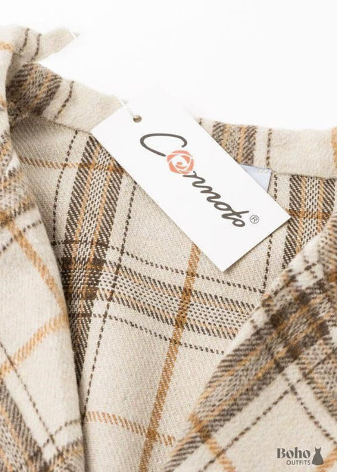 Chaqueta bohemia hippie de lana artificial