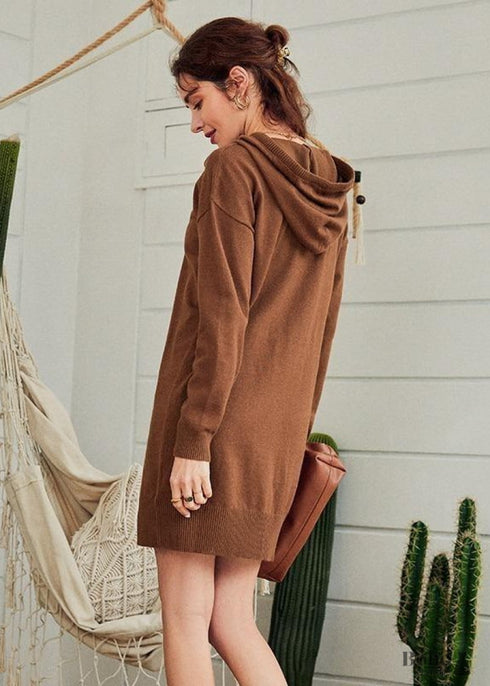 Boho Hooded Mini Dress Tina