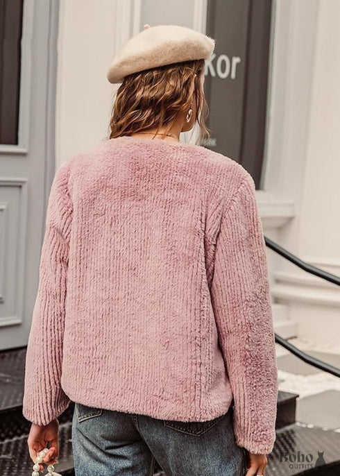 Chaqueta Boho Plaire Rosa Polvo