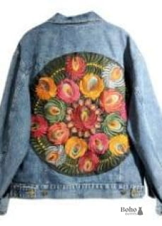 Chaqueta vaquera bohemia para mujer