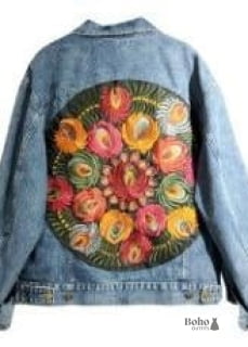Chaqueta vaquera bohemia para mujer