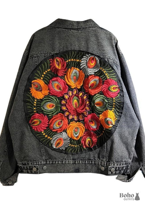 Chaqueta vaquera bohemia para mujer