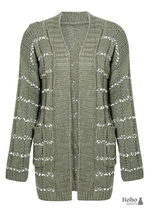 Gillet con efecto de punto bohemio