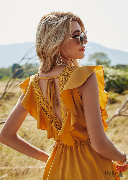 Boho Lace Mini Dress Pauline