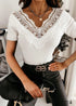 Boho Lace V-Neck Blouse Kennna