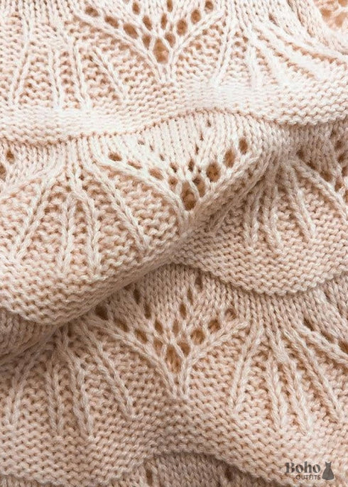 Chaleco largo de punto bohemio