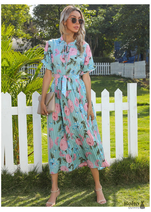 Boho Long Skirt Ruffle Design Maxi Dress Mia