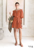 Boho Loose Collar Ruffled Dress Claire