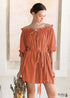 Boho Loose Collar Ruffled Dress Claire