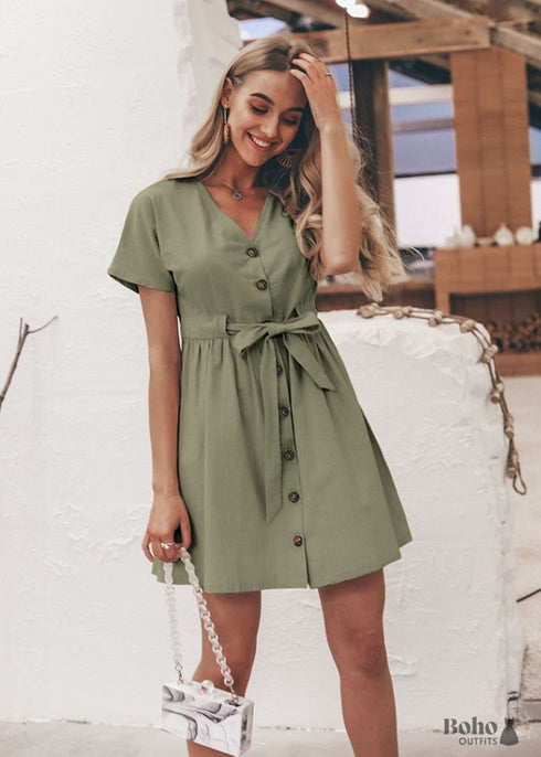 Vestido mini bohemio Linda