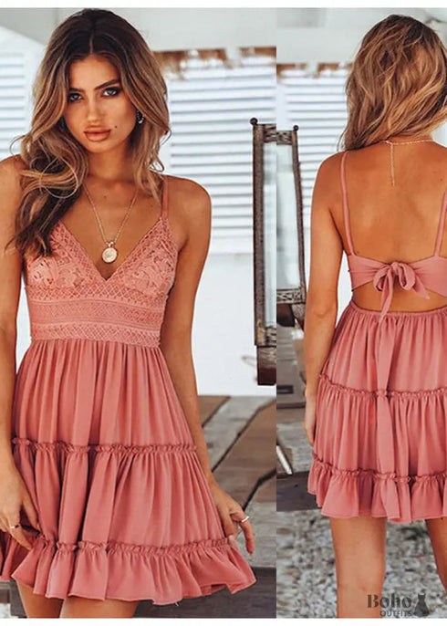 Boho Mini Dress Luccia