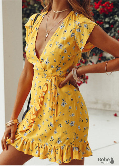 Boho Mini Dress Sorrel