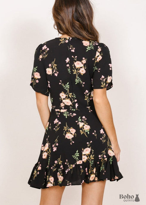 Boho Mini Floral Dress Jen