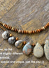 Boho Necklace, Brown Agate, Jasper and Seeds