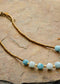 Collar bohemio, gargantilla, amazonita, cuentas de piedra natural