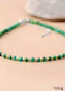 Collar bohemio, gargantilla, piedras naturales azules y verdes