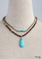 Collar bohemio, gargantilla, jaspe, piedra natural