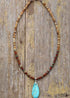 Collar bohemio, gargantilla, jaspe, piedra natural
