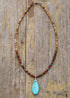 Collar bohemio, gargantilla, jaspe, piedra natural