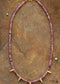 Collar bohemio, gargantilla, punta de turmalina rosa