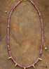 Collar bohemio, gargantilla, punta de turmalina rosa