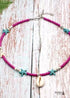 Collar bohemio, concha azul hippie y estrella de mar