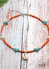 Collar bohemio, concha azul hippie y estrella de mar