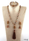Boho Necklace, Jewelry Set, RH AmazoniteTassel Natural Green Stone