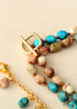 Collar Boho, Collar Mala, Jaspe Imperial Azul y Marrón
