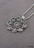 Boho Necklace, Mandala Amulet Lotus