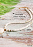 Collar bohemio de cauri de concha natural en blanco