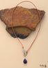 Collar bohemio con colgante de lágrima de amatista morada