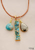 Collar Boho, Turquesas Piritas