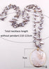 Boho Necklace, RH Big Crystal Shell Purple Necklaces