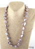 Collar bohemio, collares RH de concha de perla grande, blanco y rosa