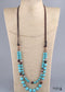 Boho Necklace, RH Precious Natural Stones Links with Leather