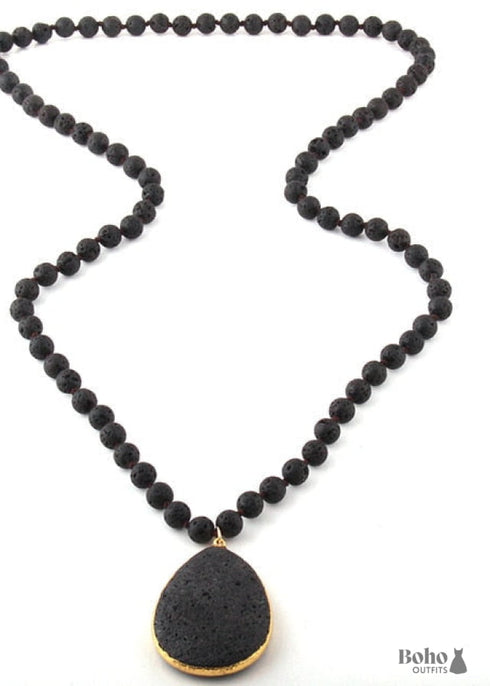 Boho Necklace, RH Rose Quart Amazonite, Oval Blue Pink Natural Stone