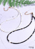 Collar bohemio, gargantilla de cuentas de semillas, cristal blanco y negro