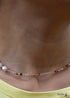 Boho Necklace, Seed Bead Choker, Brown Crystal Pearl