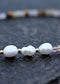 Boho Necklace, Seed Bead Choker, Brown Crystal Pearl