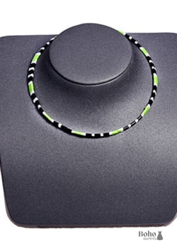 Collar bohemio, gargantilla de cuentas de tila, color de la vida