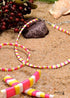 Collar bohemio, gargantilla de cuentas de tila con pulsera, color de la vida